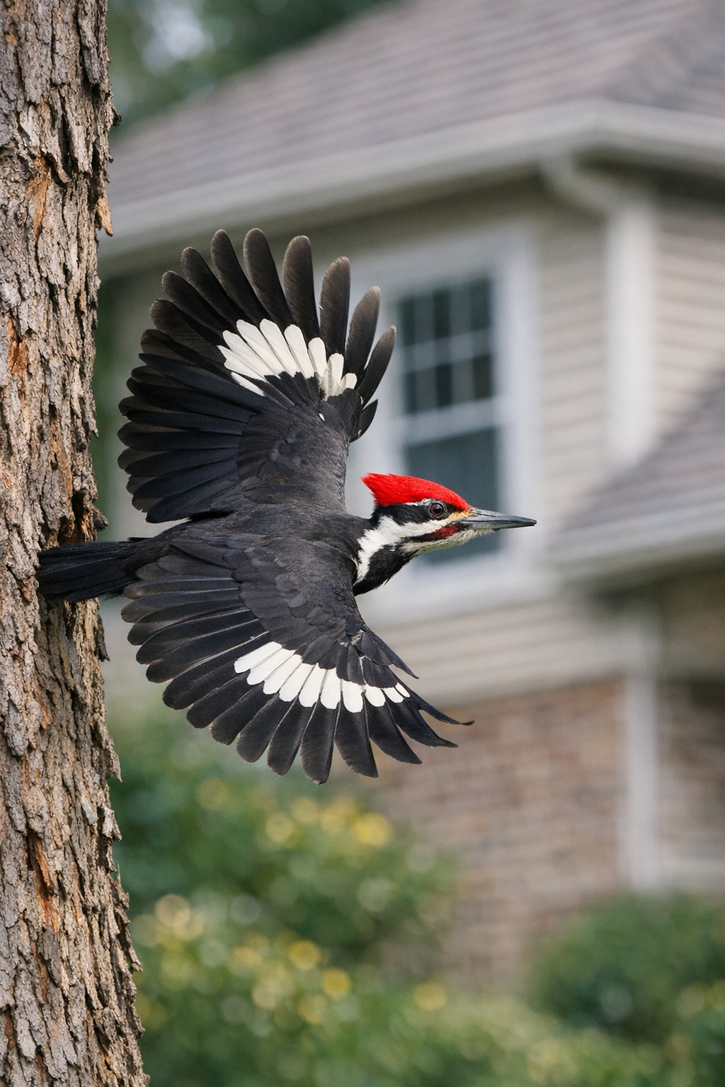 Pileated Woodpecker prevention methods