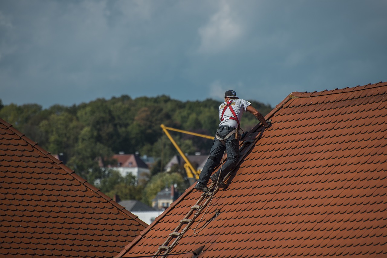 Professional roof repair work