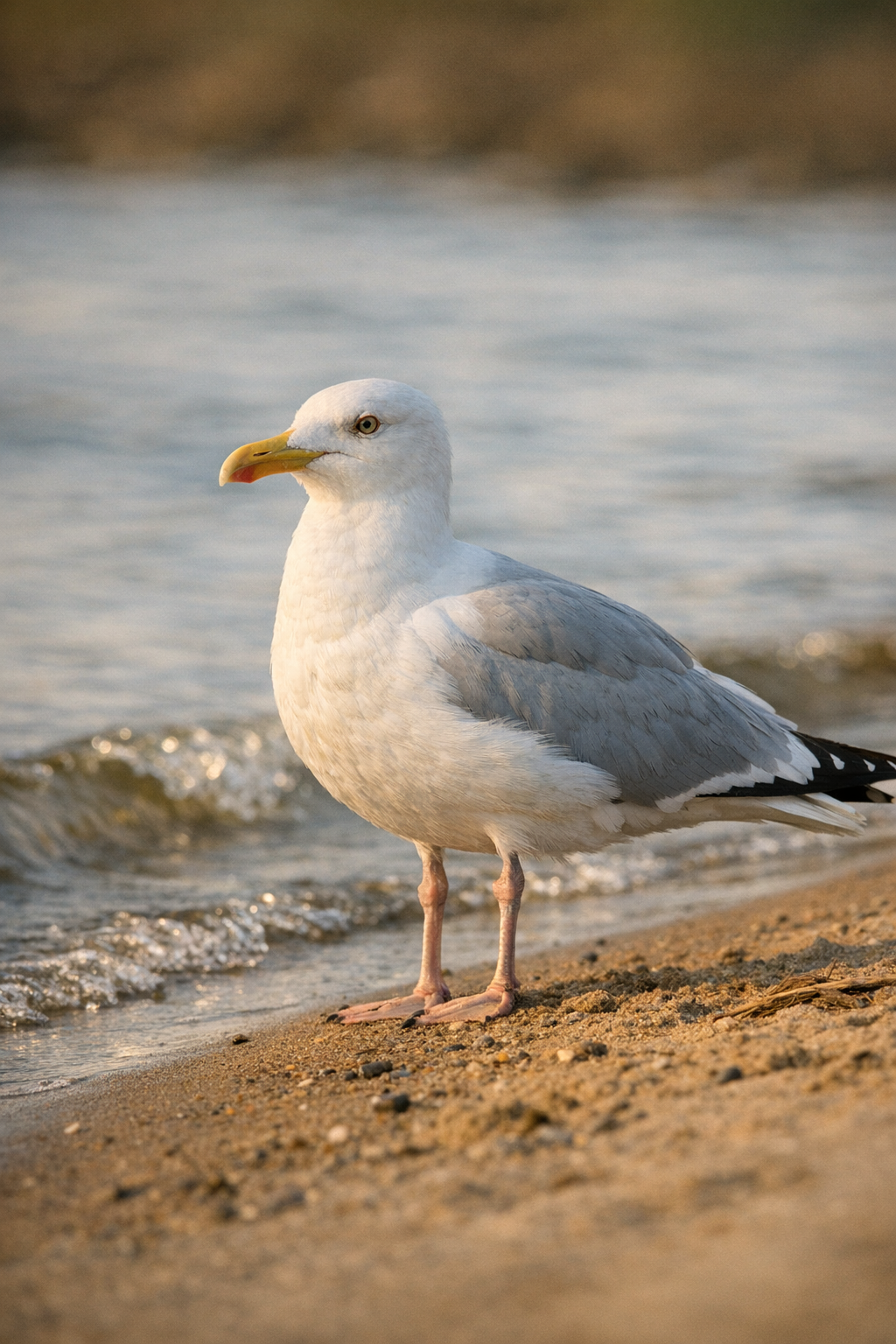 Seagull on beach